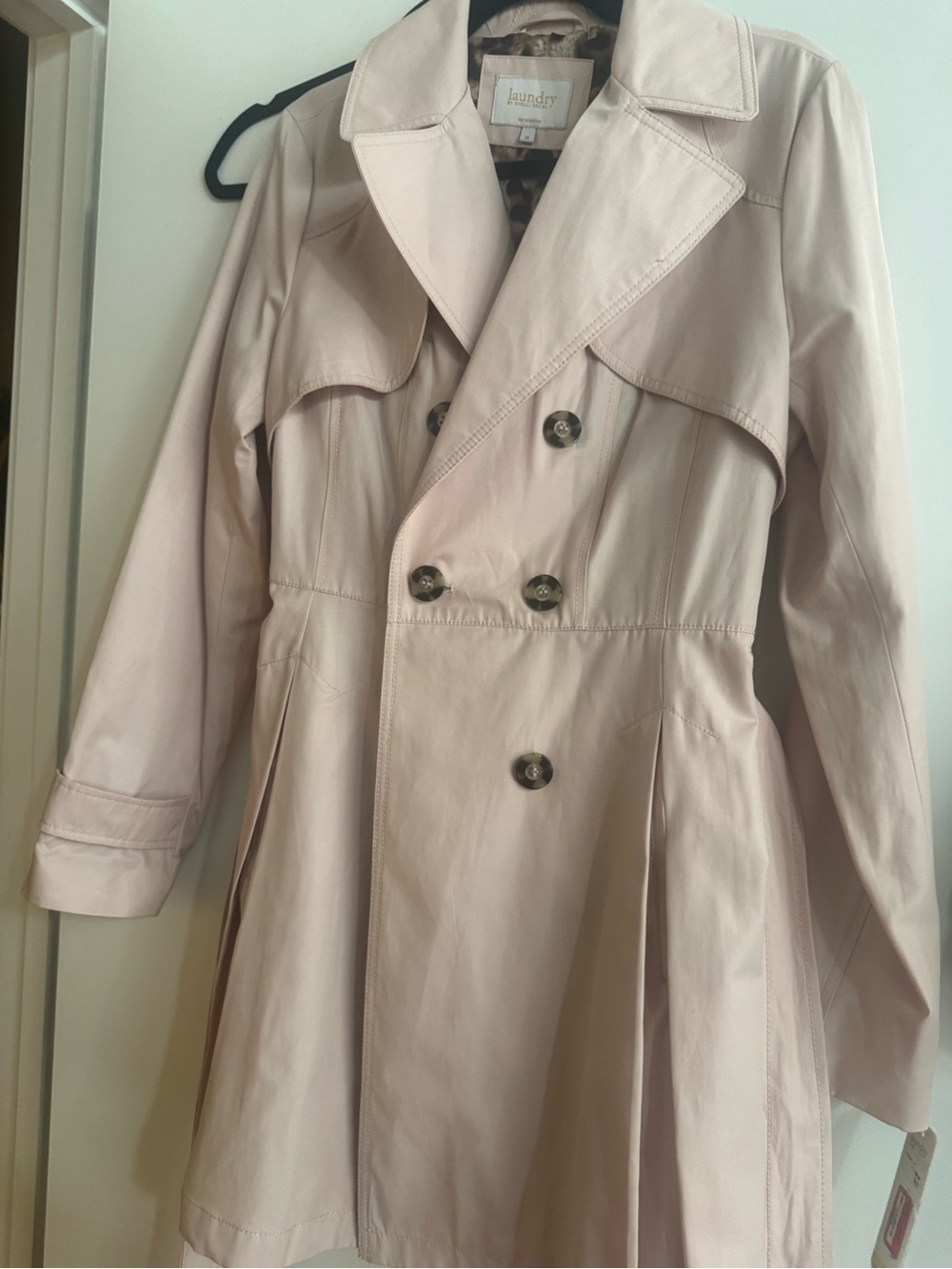 Laundry Blush Pink Double Breasted Trench (M)
